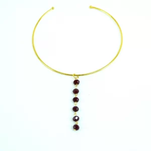 CHOCKER CON COLGANTE CRISTAL BURDEOS