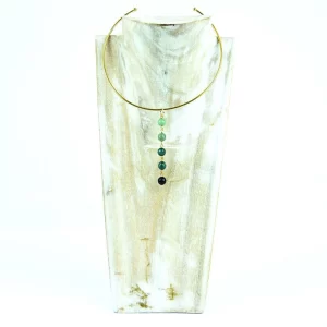 Choker colgante agatas facetadas