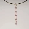 CHOKER CON COLGANTE DE OJO DE GATO BLANCO HIELO