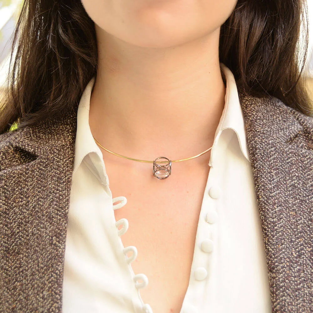 Choker colgante cristal