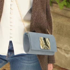 Clutch Cuadrado ante gris