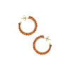 Pendientes aro circonitas naranjas